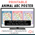 Printable Animal ABC Poster | Alphabet Wall Art