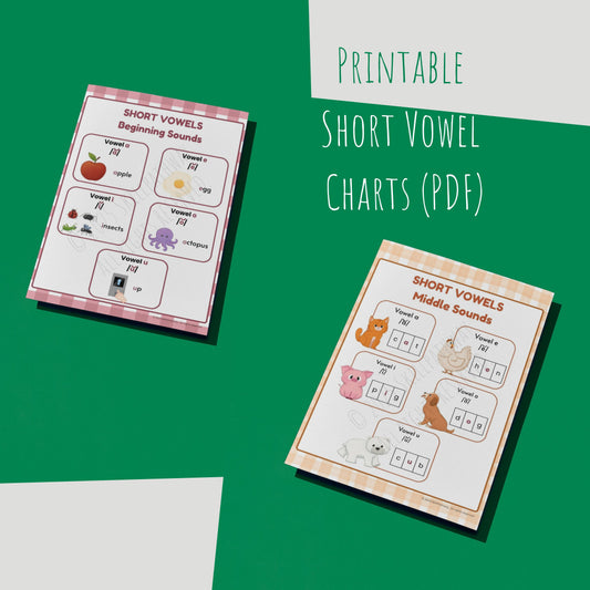 Printable Short Vowel Sounds Chart