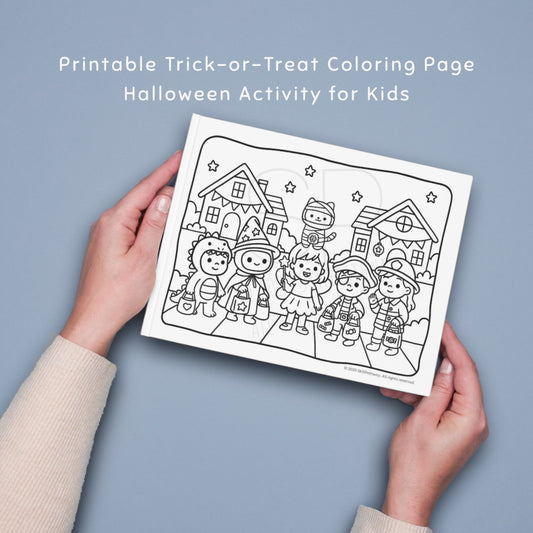 Printable Trick-or-Treat Coloring Page