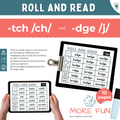 Educational material for trigraph fluency practice with 'tch' and 'dge'