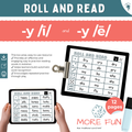 Educational product for practicing reading words with 'y' sound